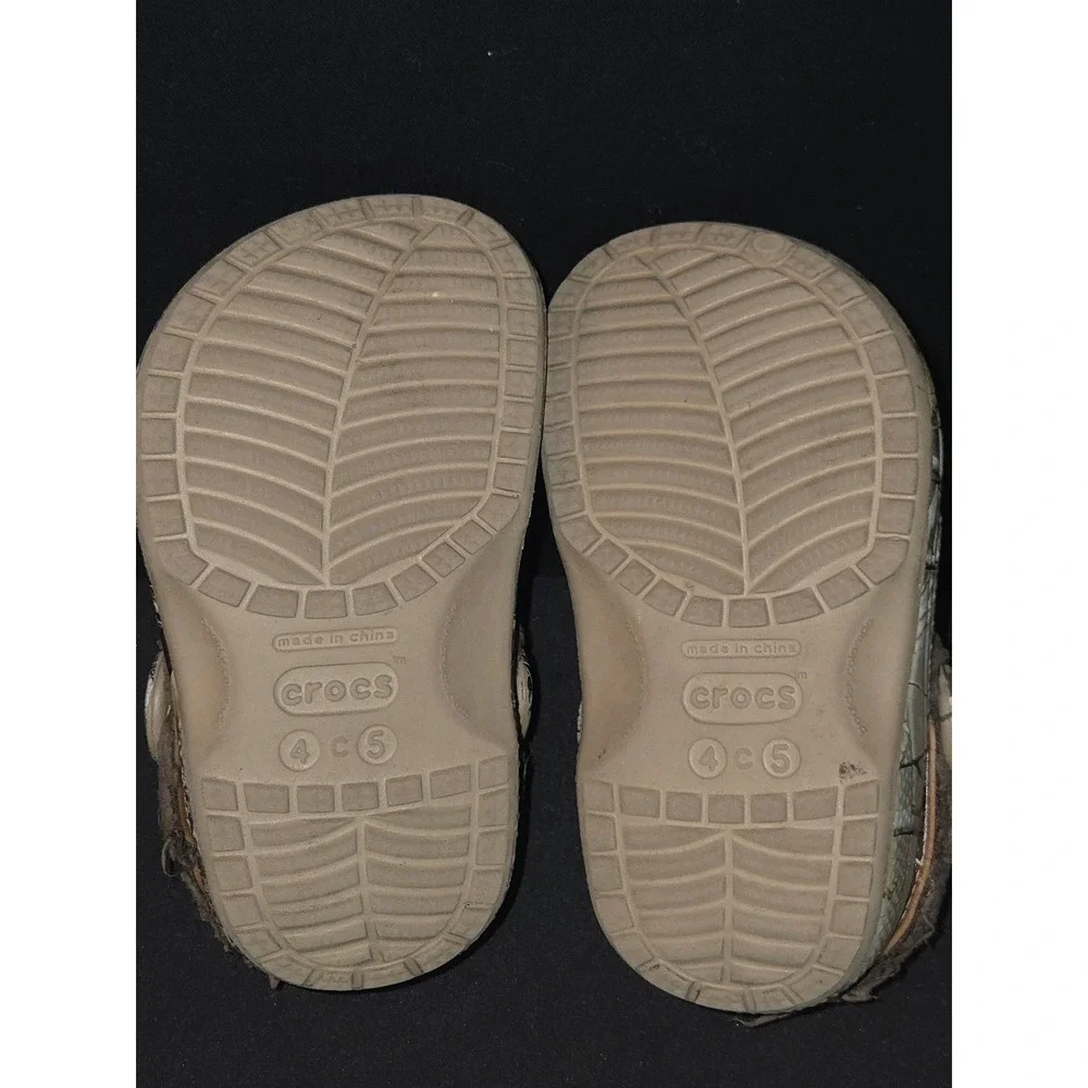 Kids Crocs Lined‎ Clogs RealTree Camo Size C 4/5 Winter Warm